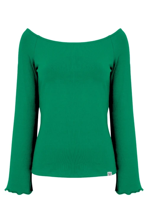 LAURA z długimi rękawami Deep Green przód.jpg