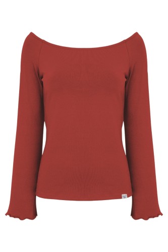 LAURA z długimi rękawami Brick Red przód.jpg