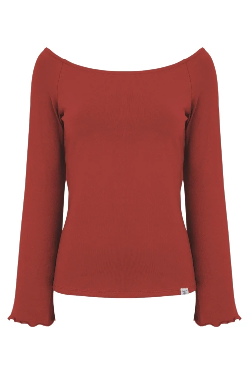 LAURA z długimi rękawami Brick Red przód.jpg