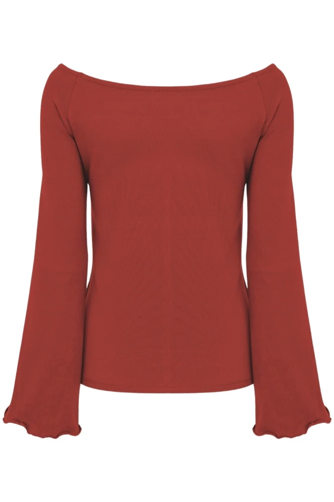 LAURA z długimi rękawami Brick Red tył.jpg