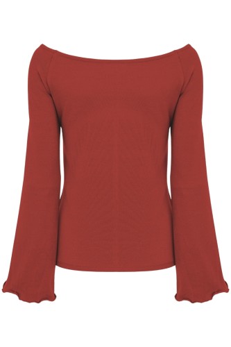 LAURA z długimi rękawami Brick Red tył.jpg