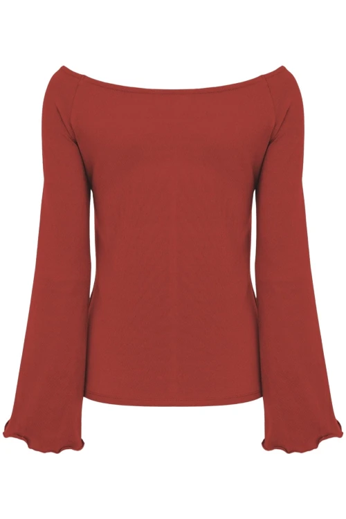 LAURA z długimi rękawami Brick Red tył.jpg