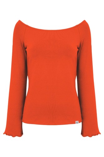 LAURA z długimi rękawami Mandarin Red przód.jpg