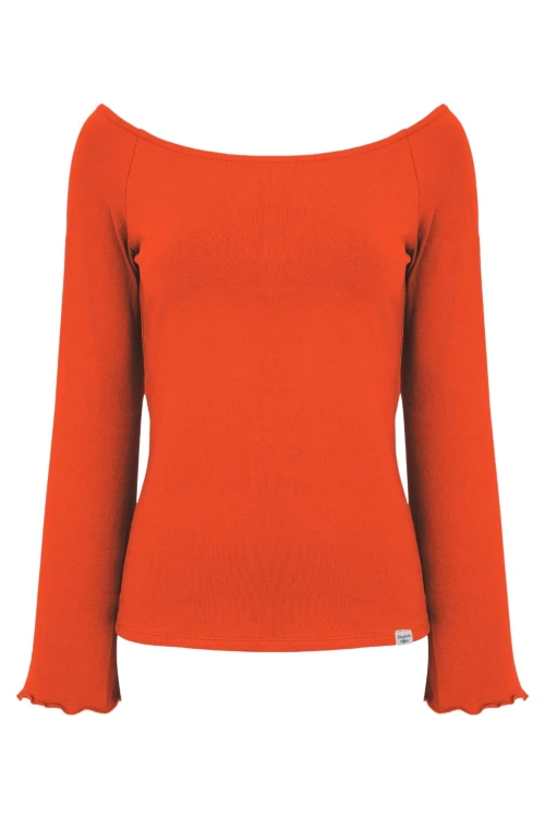 LAURA z długimi rękawami Mandarin Red przód.jpg