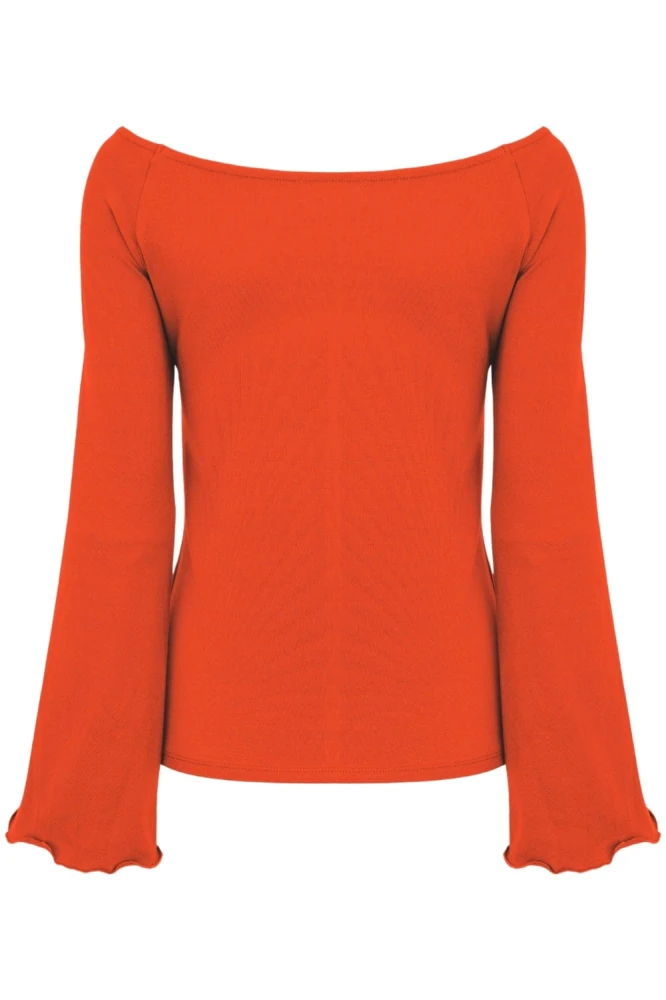 LAURA z długimi rękawami Mandarin Red tył.jpg