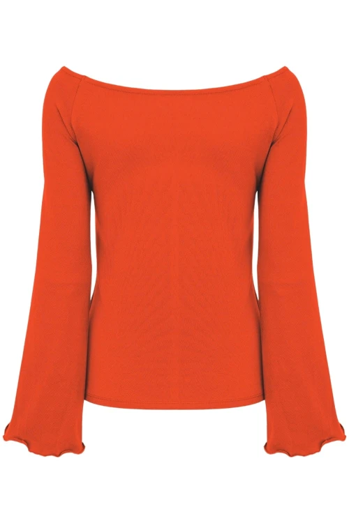 LAURA z długimi rękawami Mandarin Red tył.jpg