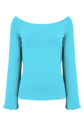 LAURA z długimi rękawami Cyan Blue przód.jpg