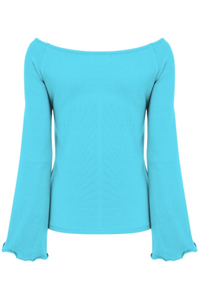 LAURA z długimi rękawami Cyan Blue tył.jpg