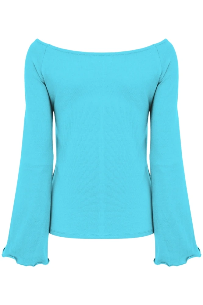LAURA z długimi rękawami Cyan Blue tył.jpg