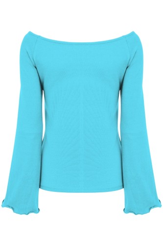 LAURA z długimi rękawami Cyan Blue tył.jpg