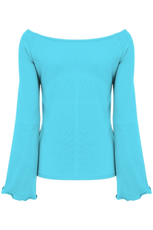 LAURA z długimi rękawami Cyan Blue tył.jpg