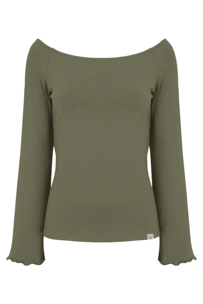 LAURA z długimi rękawami Dusty Olive przód.jpg