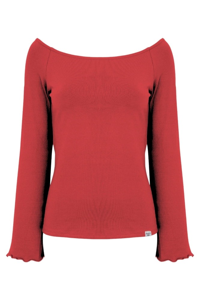 LAURA z długimi rękawami Ribbon Red przód.jpg