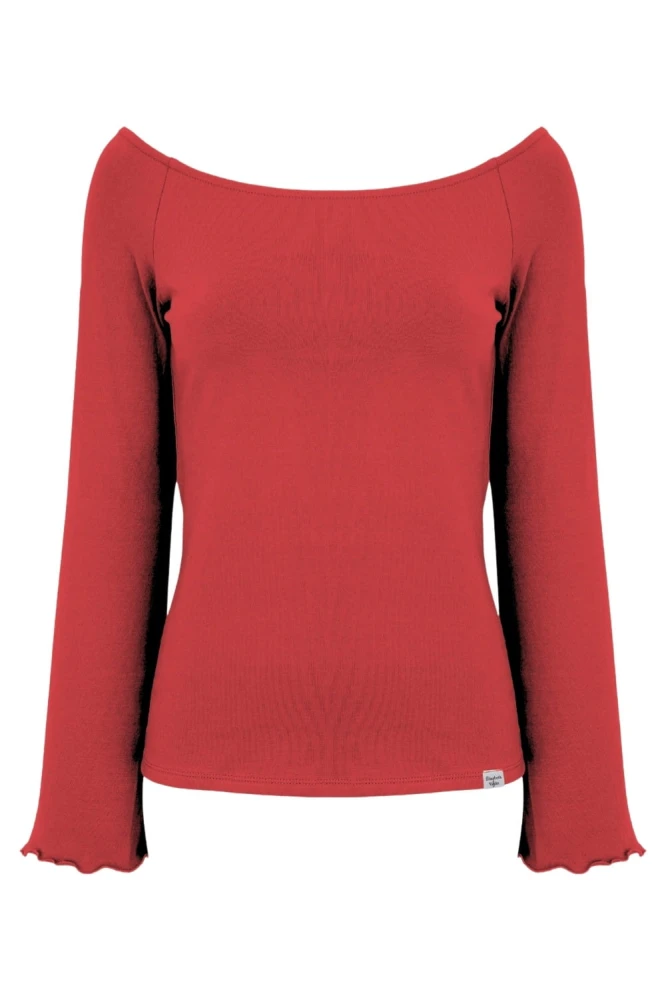 LAURA z długimi rękawami Ribbon Red przód.jpg