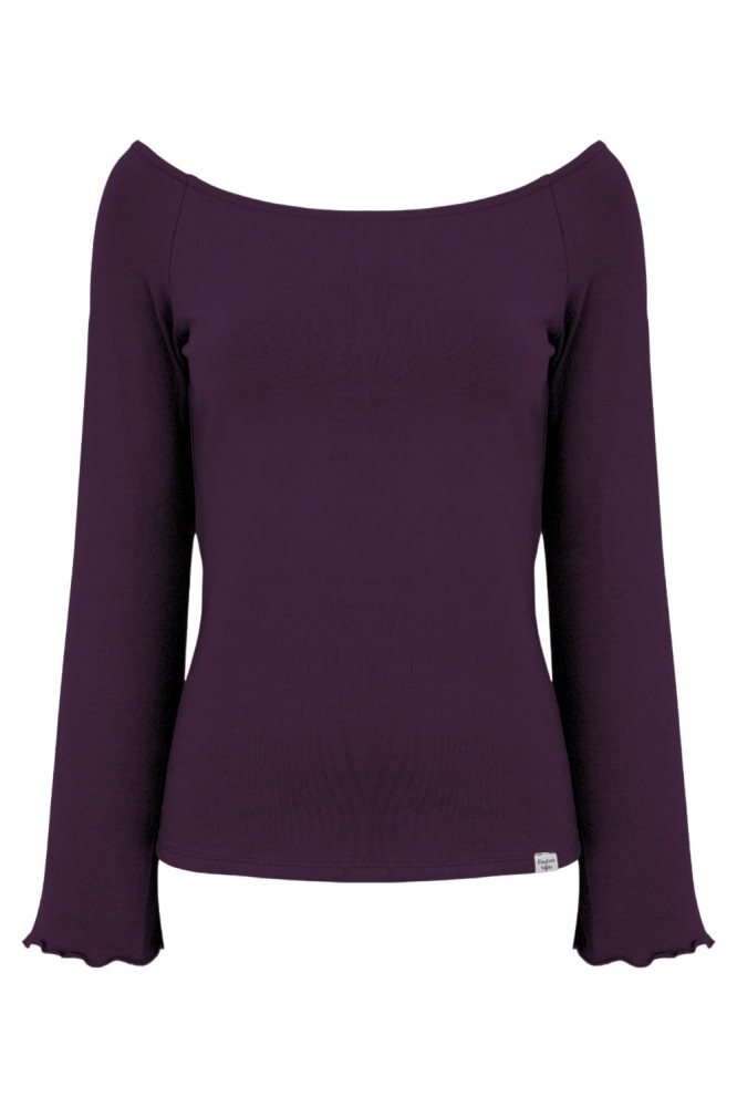 LAURA z długimi rękawami Plum Purple przód.jpg