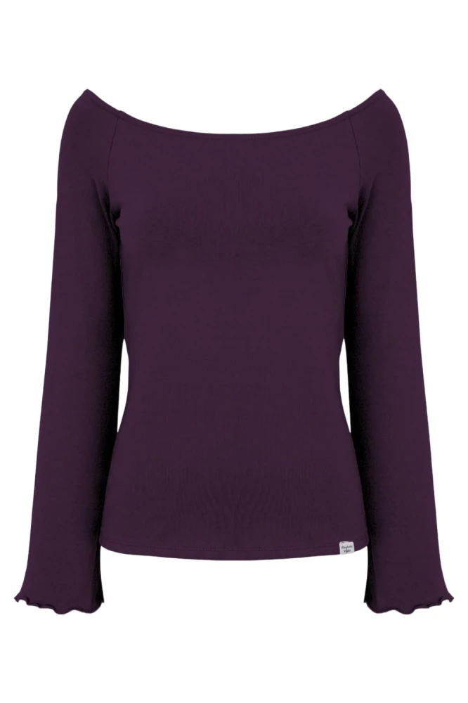 LAURA z długimi rękawami Plum Purple przód.jpg
