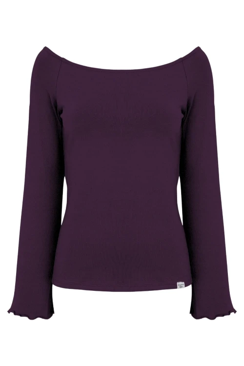 LAURA z długimi rękawami Plum Purple przód.jpg