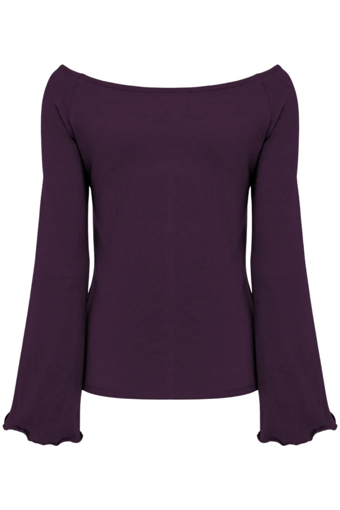 LAURA z długimi rękawami Plum Purple tył.jpg