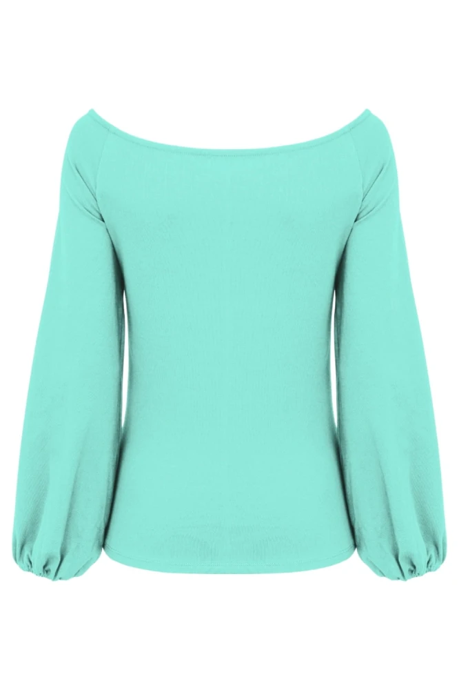MORELLA z długimi rękawami Blue Turquoise tył.jpg