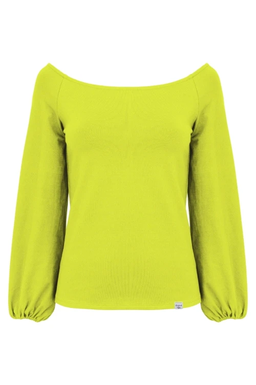 MORELLA z długimi rękawami Bright Chartreuse przód.jpg