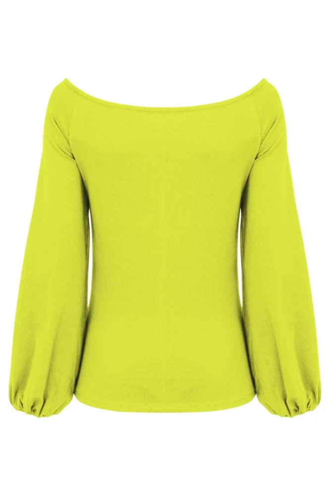 MORELLA z długimi rękawami Bright Chartreuse tył.jpg