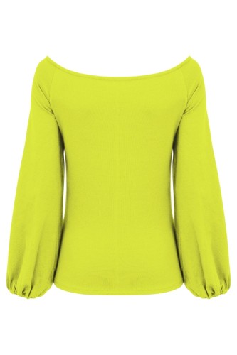 MORELLA z długimi rękawami Bright Chartreuse tył.jpg