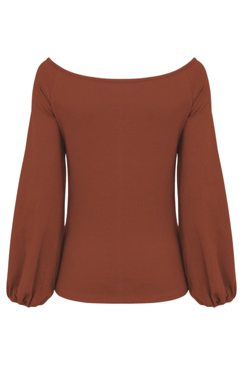 MORELLA z długimi rękawami Burnt Henna tył.jpg