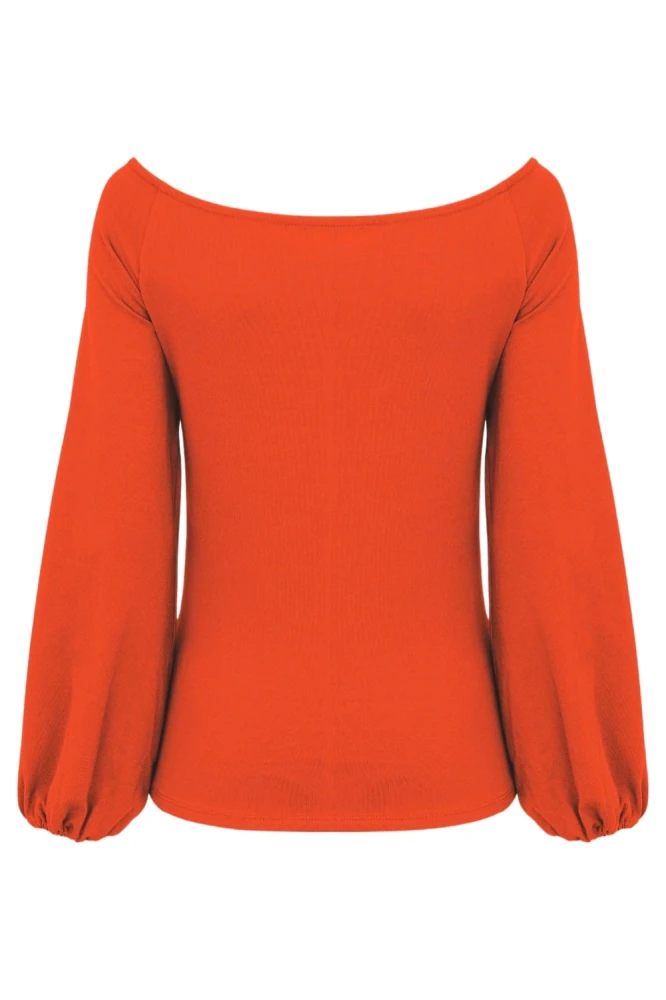 MORELLA z długimi rękawami Mandarin Red tył.jpg