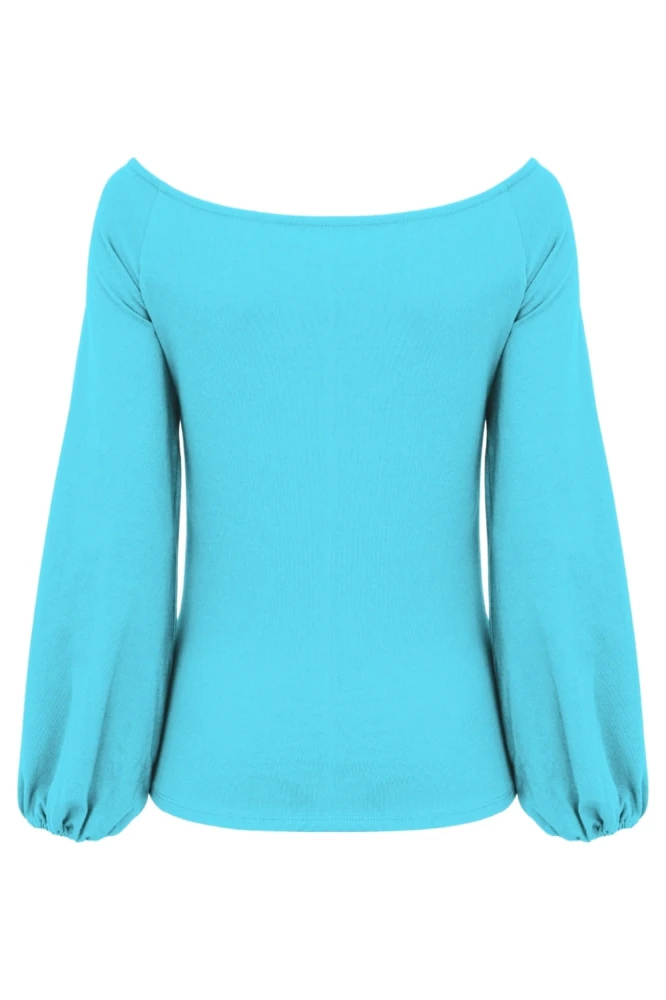 MORELLA z długimi rękawami Cyan Blue tył.jpg