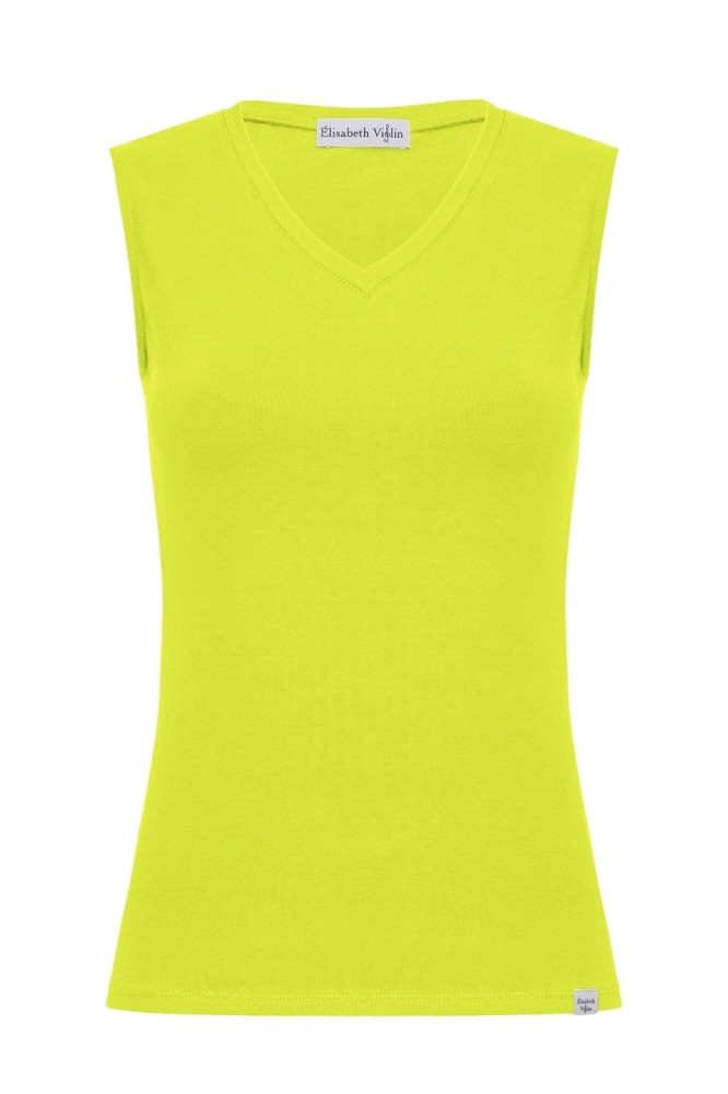VERA bez rękawków Bright Chartreuse przód.jpg
