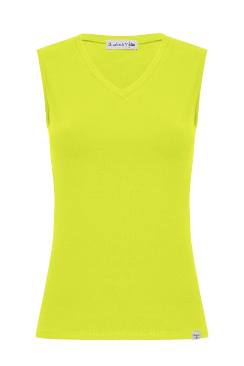 VERA bez rękawków Bright Chartreuse przód.jpg