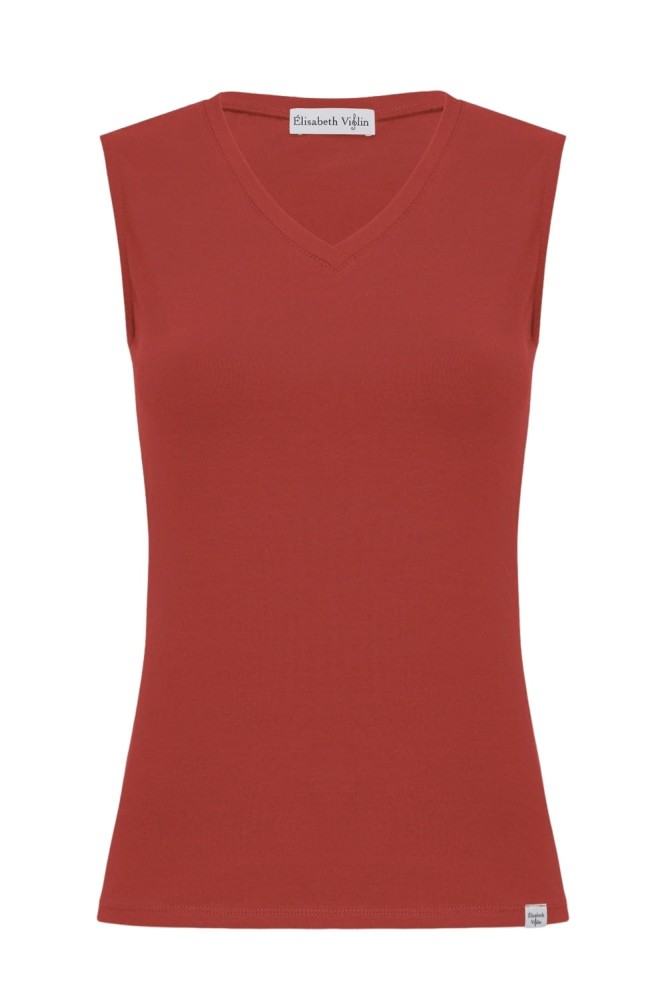 VERA bez rękawków Brick Red przód.jpg
