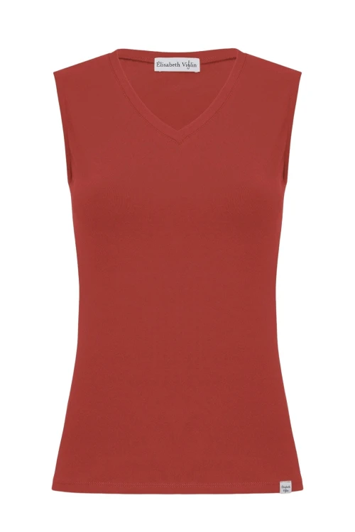 VERA bez rękawków Brick Red przód.jpg