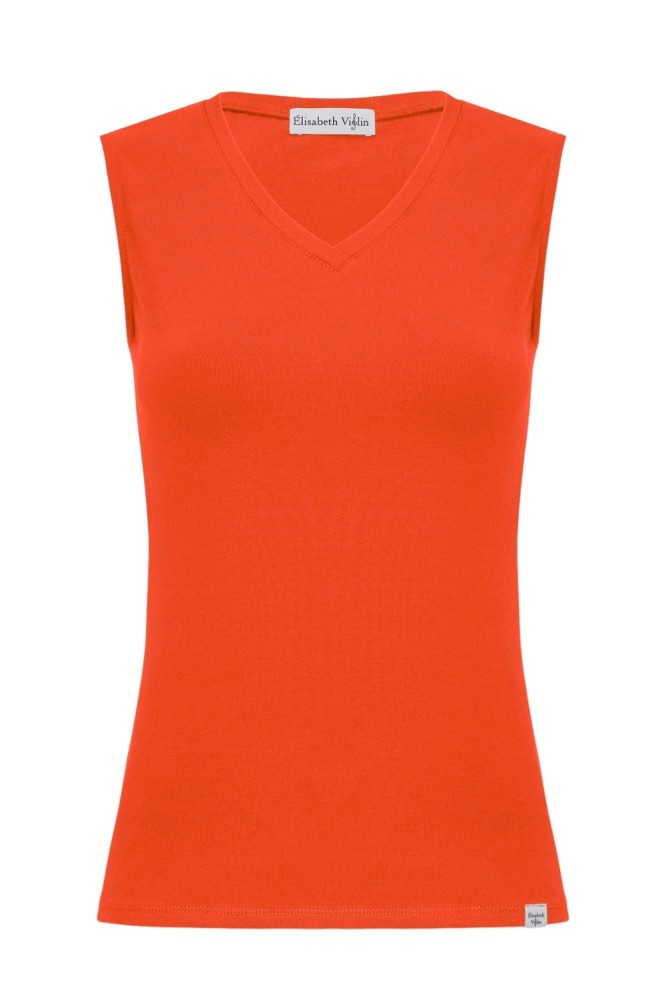 VERA bez rękawków Mandarin Red przód.jpg