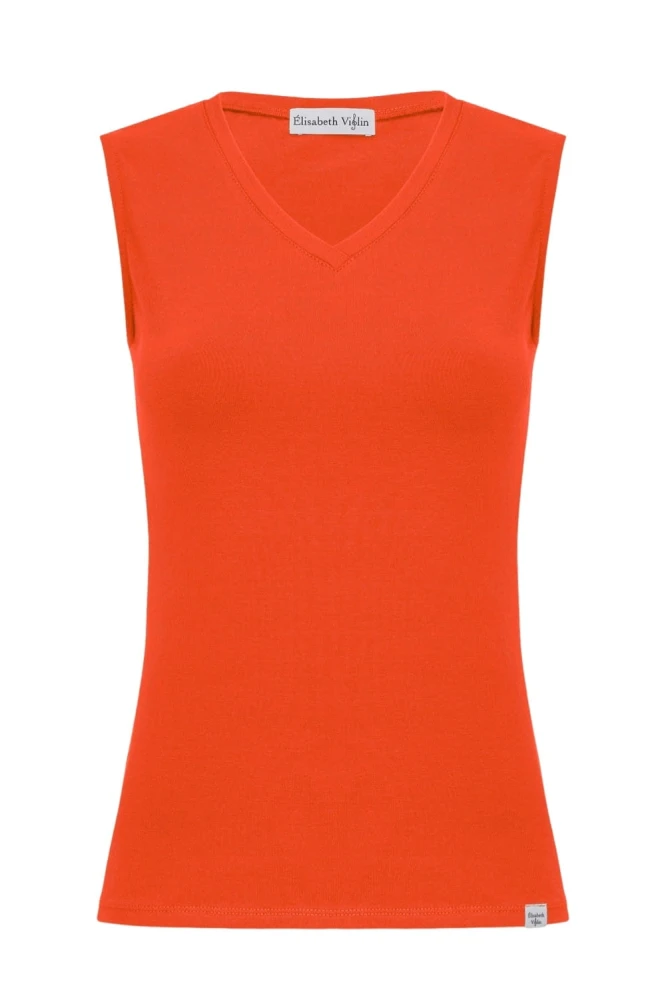 VERA bez rękawków Mandarin Red przód.jpg