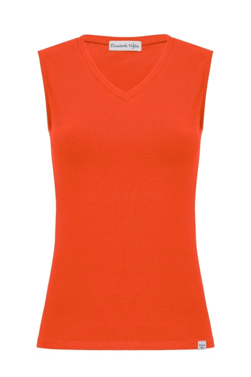 VERA bez rękawków Mandarin Red przód.jpg