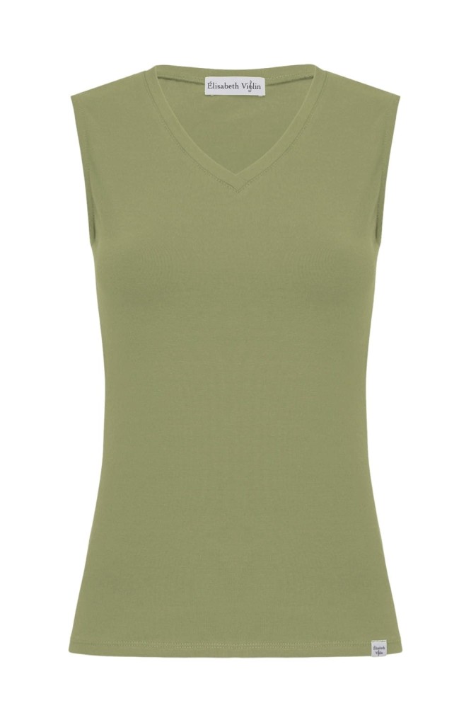 VERA bez rękawków Oil Green przód.jpg