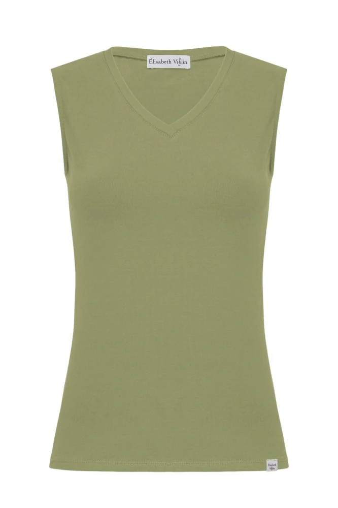 VERA bez rękawków Oil Green przód.jpg