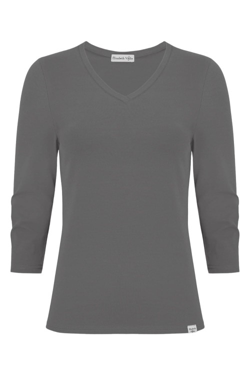 VERA z rękawami 3:4 Charcoal Gray przód.jpg