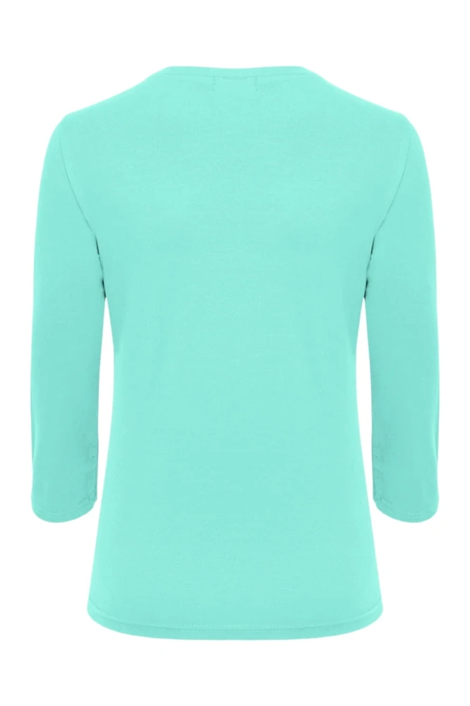 VERA z rękawami 3:4 Blue Turquoise tył.jpg