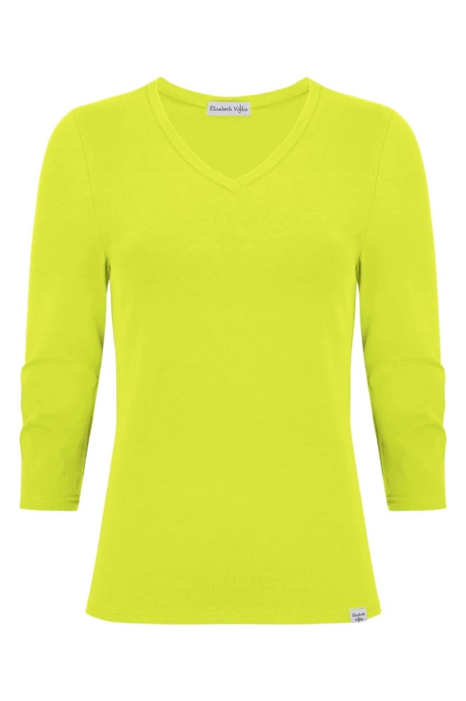 VERA z rękawami 3:4 Bright Chartreuse przód.jpg