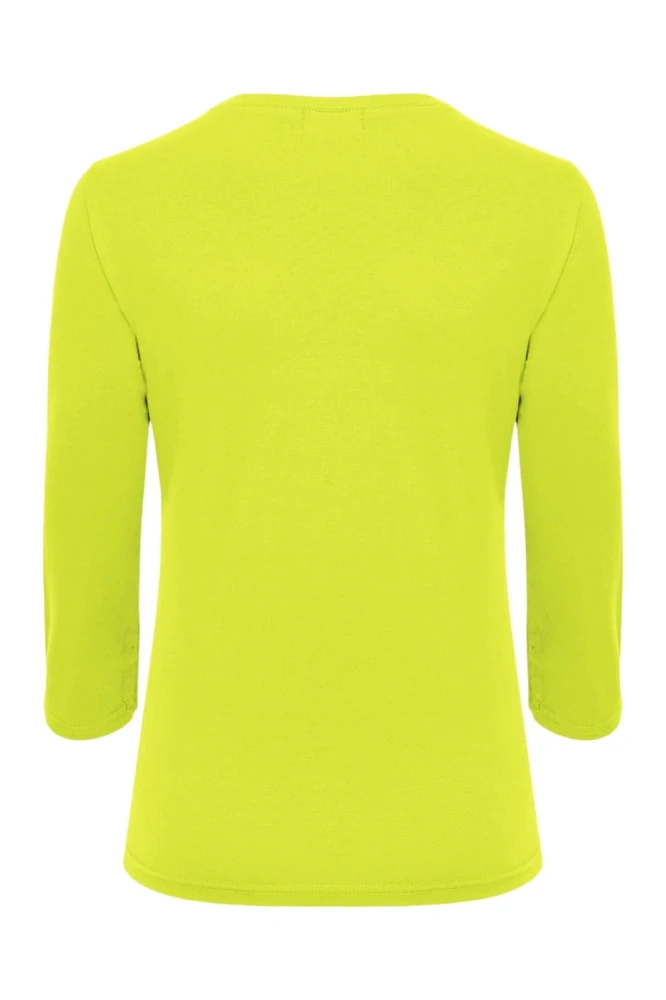 VERA z rękawami 3:4 Bright Chartreuse tył.jpg