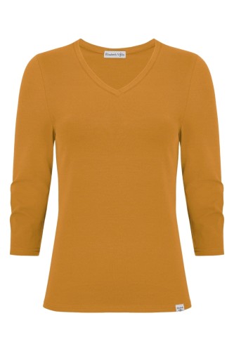 VERA z rękawami 3:4 Sudan Brown przód.jpg