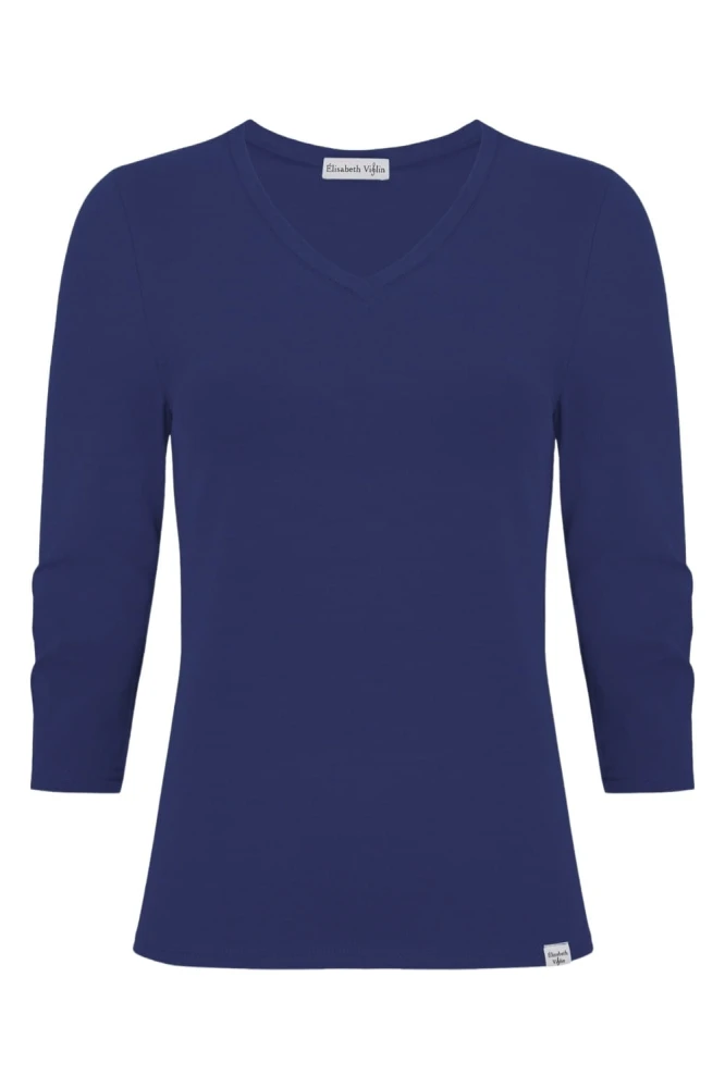 VERA z rękawami 3:4 Sodalite Blue przód.jpg
