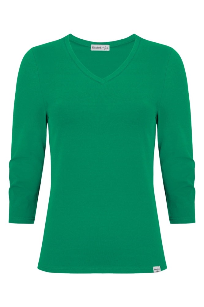 VERA z rękawami 3:4 Deep Green przód.jpg