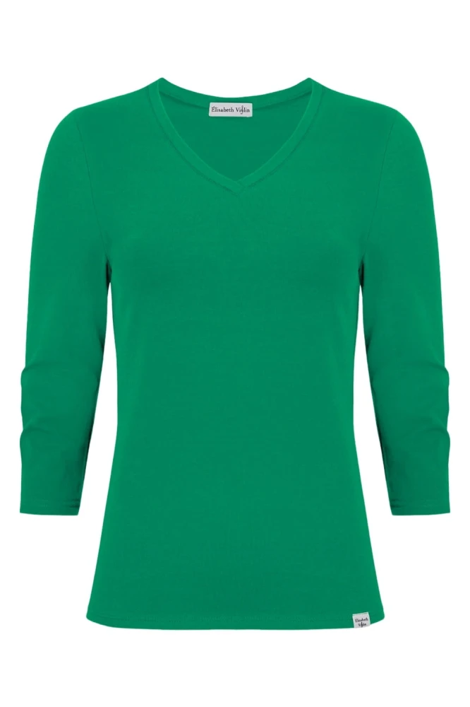 VERA z rękawami 3:4 Deep Green przód.jpg