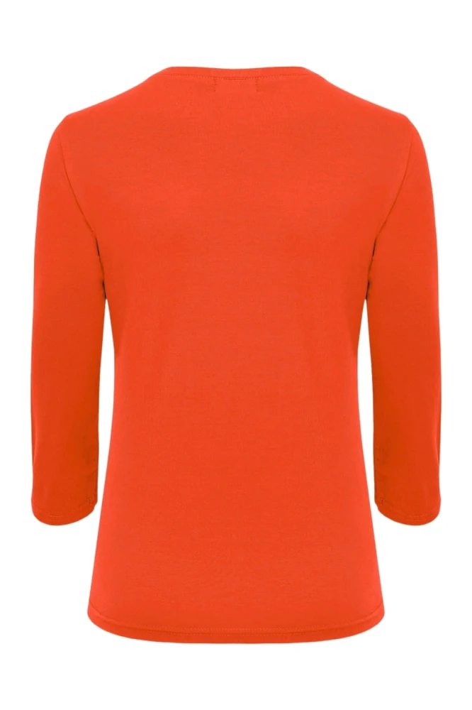 VERA z rękawami 3:4 Mandarin Red tył.jpg