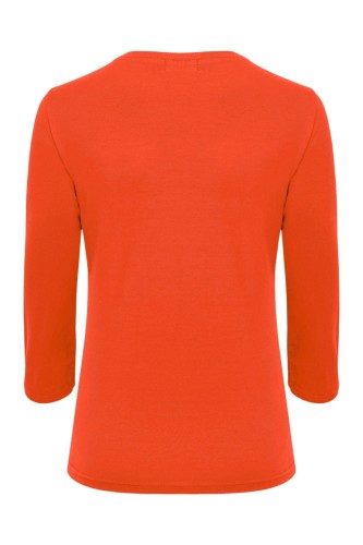 VERA z rękawami 3:4 Mandarin Red tył.jpg