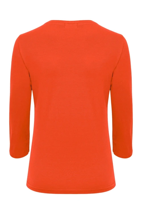 VERA z rękawami 3:4 Mandarin Red tył.jpg