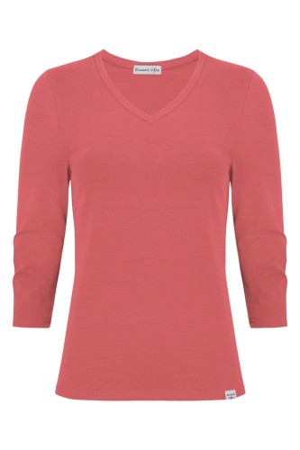 VERA z rękawami 3:4 Garnet Rose przód.jpg